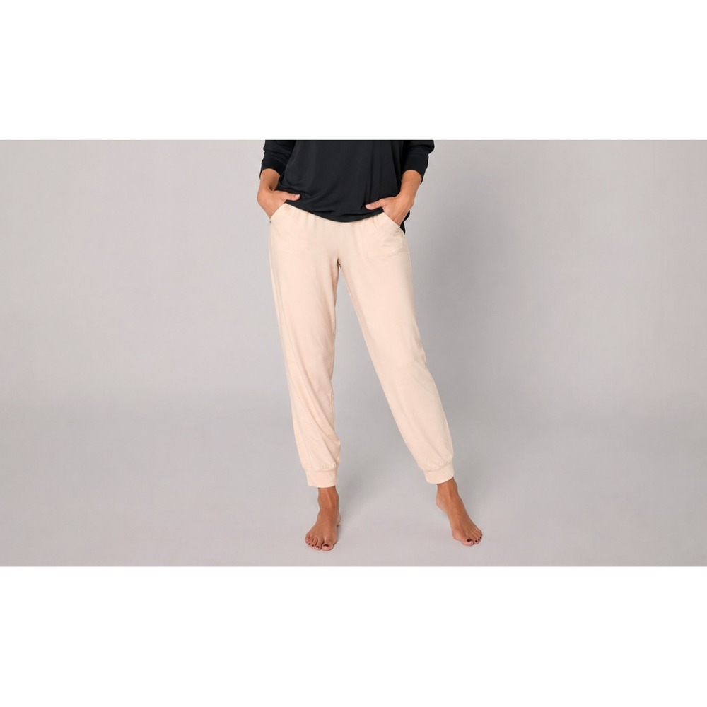 AnyBody Regular Cozy Knit French Terry Slim Leg Jogger Pants Pearl, 2X #3'